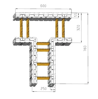 Blocs de construction en béton et en polystyrène